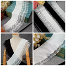 双层压褶雪纺蕾丝网纱装 花边DIY裙摆娃衣拼接洛丽塔辅料布 饰服装