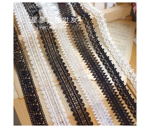 lace 饰辅料 trim DIY手工项链材料衣服装 水溶刺绣蕾丝花边