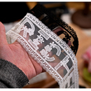 宽7厘米优质黑白色双边网纱刺绣蕾丝辅料服装 肩带腰带diy花边布料