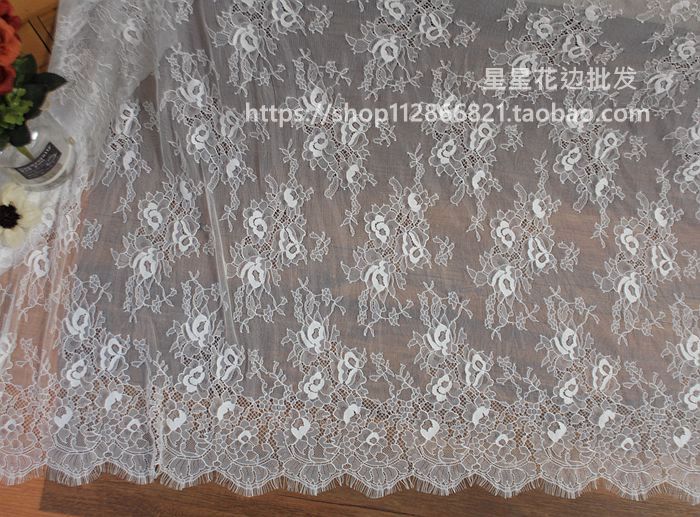 长3米 睫毛蕾丝花边辅料 手工diy服装婚纱礼服连衣裙台布装饰布料