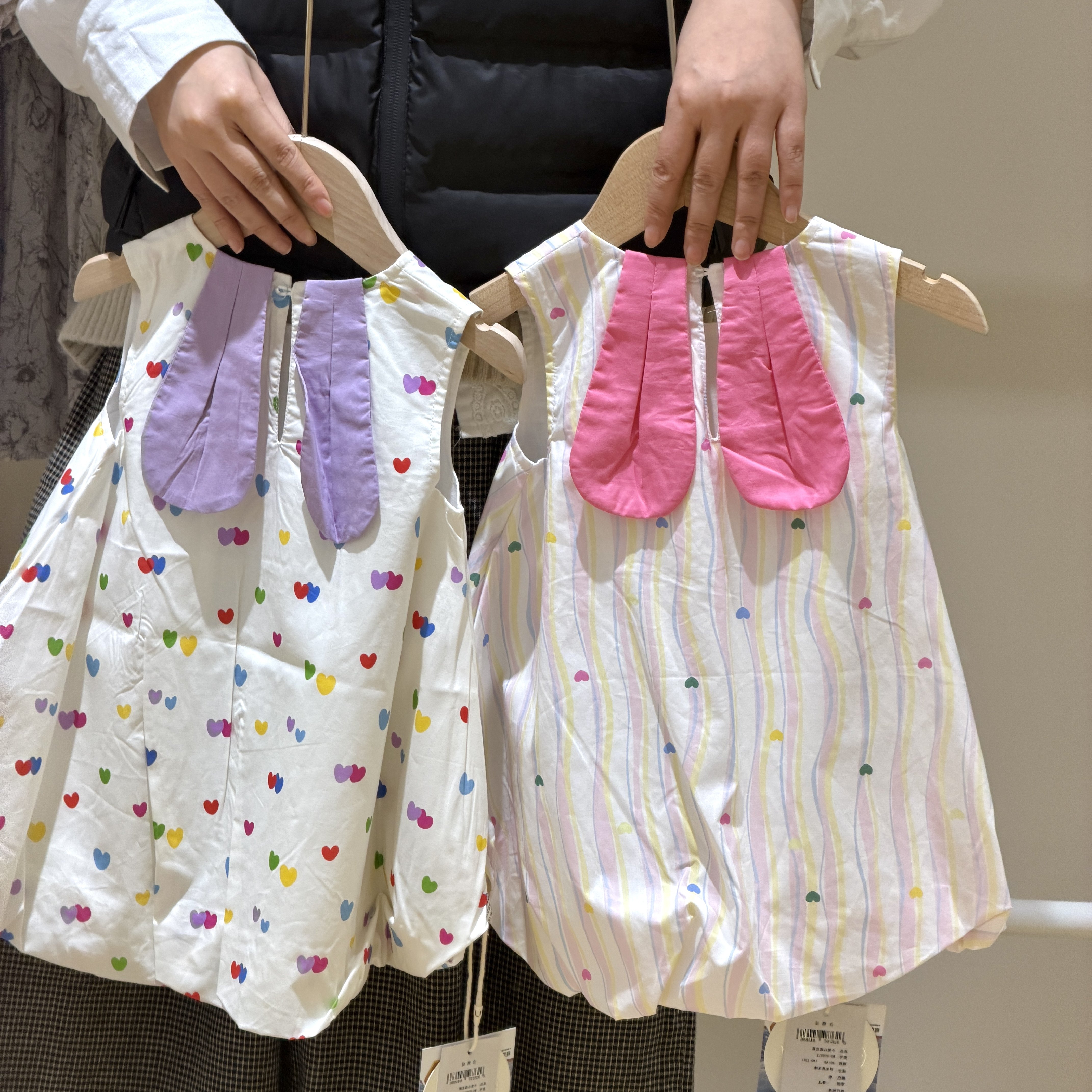 旺贝特夏季新款女宝宝纯棉小爱心连衣裙可爱洋气女童