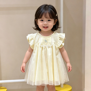 旺贝特夏季婴幼儿女孩连衣裙棉质亲肤透气女孩纱纱裙