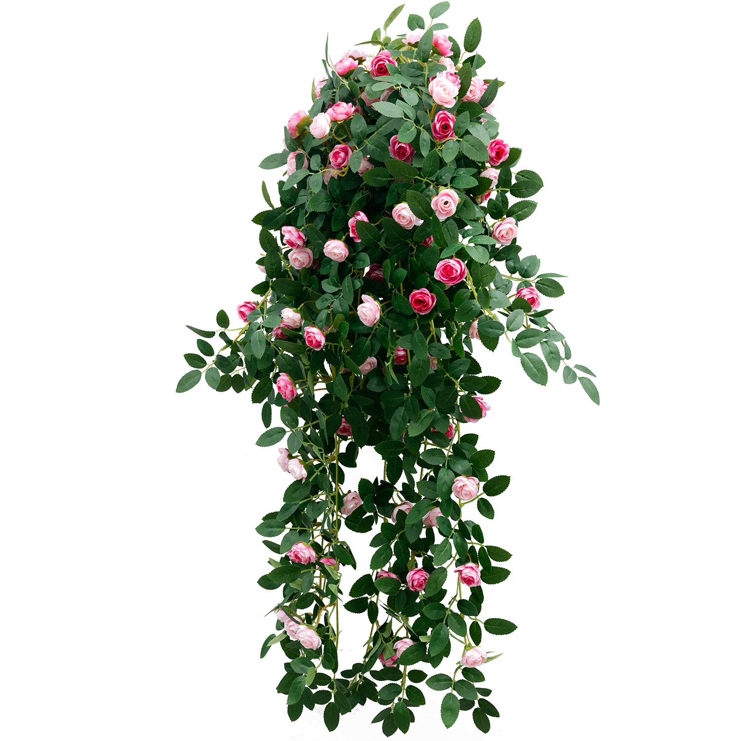 仿真玫瑰花藤仿生墙面遮挡壁挂墙上装饰绿植假花藤条墙壁挂花吊花