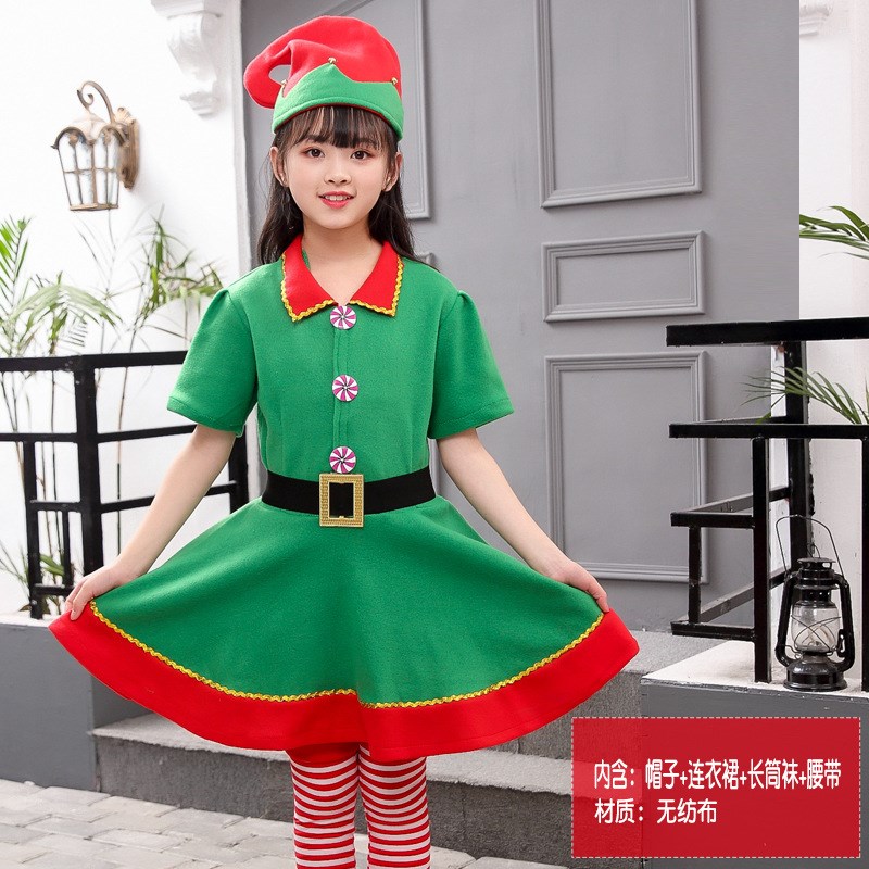 圣诞节成人儿童亲子服装圣诞老人男女款演出服饰表演衣服