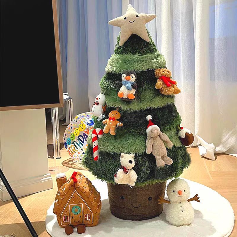 趣味圣诞树玩偶jc毛绒玩具大号圣诞树节日装饰挂件公仔圣诞节礼物
