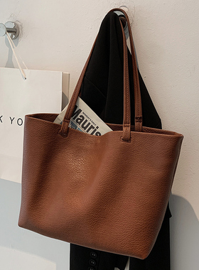 MKBM质感包包女包2025新款百搭休闲软皮单肩包大容量高级感托特包