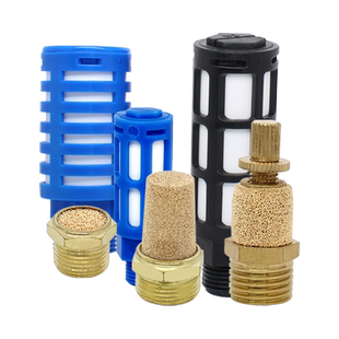 气动元件电磁阀消声器BSL-M5/01/02/03/04一寸排气可调塑料