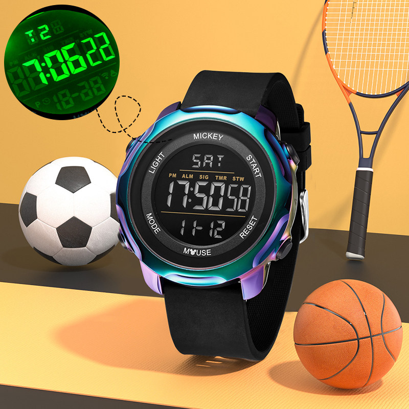 迪士尼电子手表男款初中高中生礼物儿童电子表中学生考试专用男孩