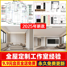 2025全屋定制木作设计经验交付流程标准规范系统EXCEL报价下料单