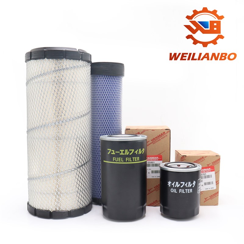 挖掘机玉柴YC35-8/55-8/60-8-9/65-8-9洋马三滤机滤柴滤空气滤芯