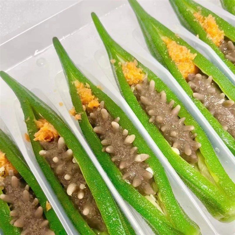 宴席菜半成品 特色菜网红菜[秋葵扒酿素海参鱼籽]私房菜 五星级菜