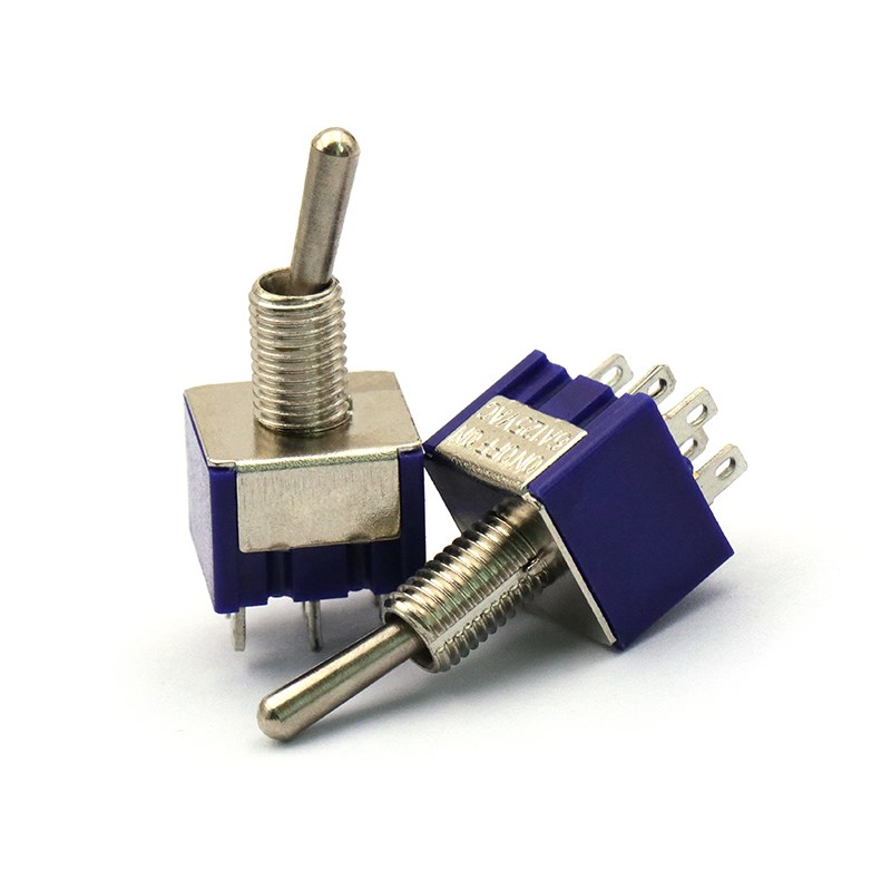 钮子开关 摇臂 六脚三档  双联 摇动203 6A125V 3A250V 6脚3档