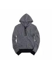 Tear Heaven Tear Dh Black and White Striped Hoodie Slim Fit Hediboy Skinny
