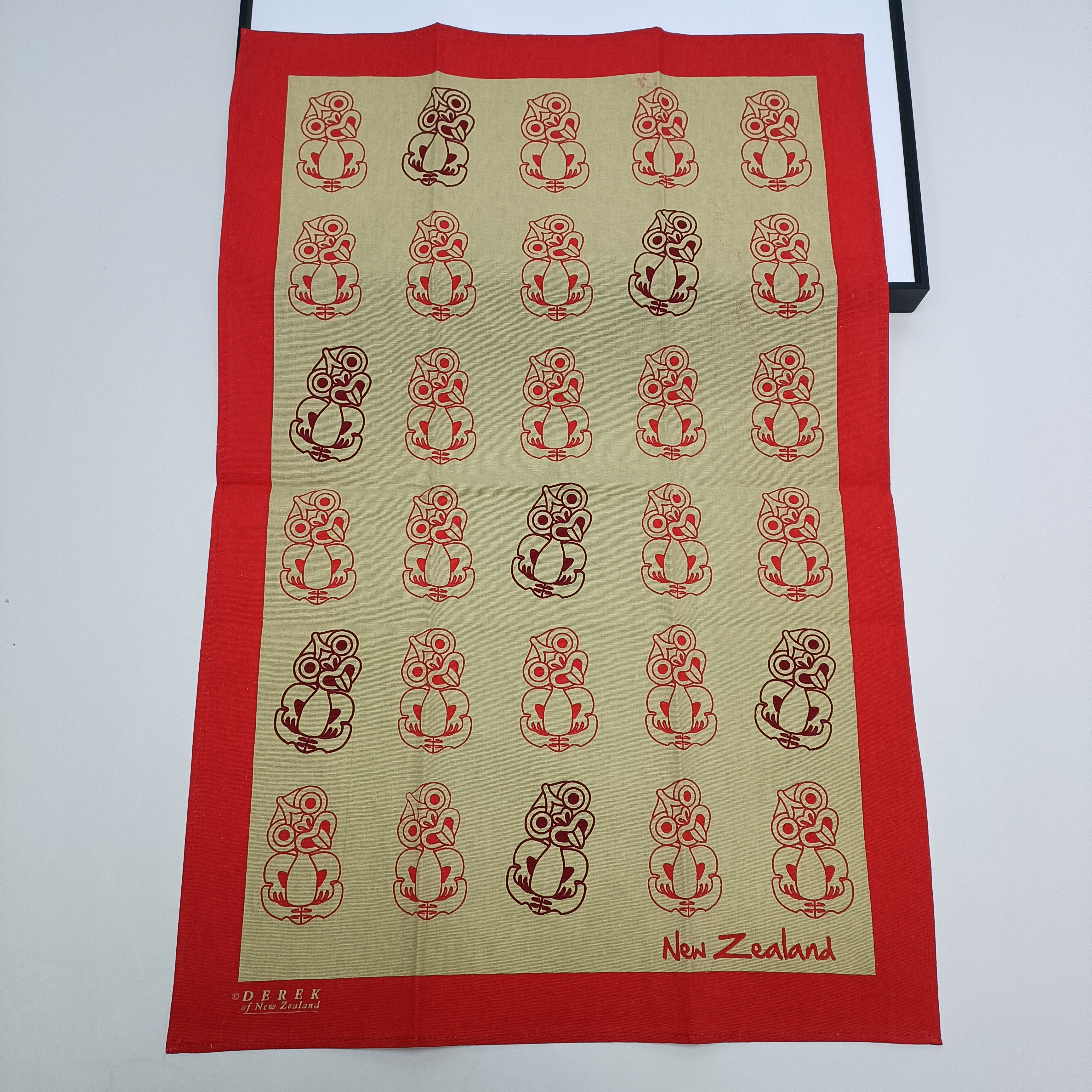 [挂布]tea towel茶巾轻微瑕疵新西兰毛利tiki图腾纪念纯棉背景布
