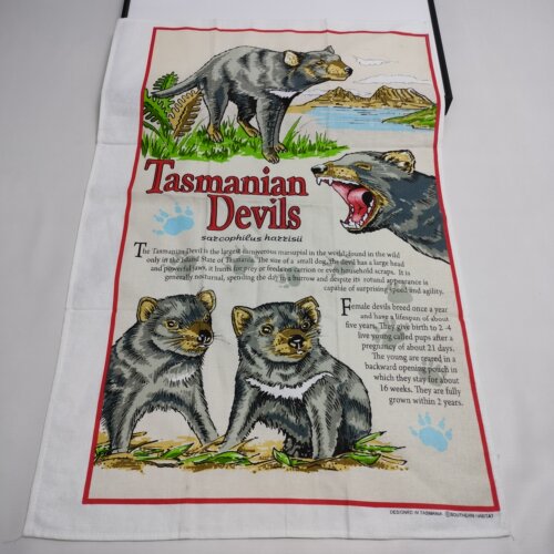 [挂布]tea towel茶巾瑕疵污渍少色袋獾（Tasmanian Devils）