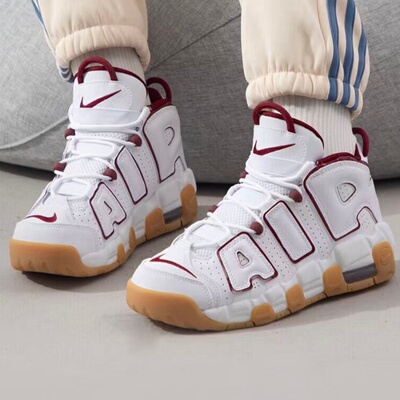 Nike Air MoreUptempo舒适百搭儿童篮球鞋白红男女同款FJ2846-100