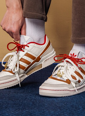 adidasoriginals皮革合成革牛剖层革舒适低男女同款汉玉白KJ8751