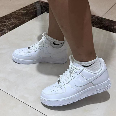 Nike耐克 AirForce107 经典复古风格耐磨低帮板鞋CW2288-111百亿