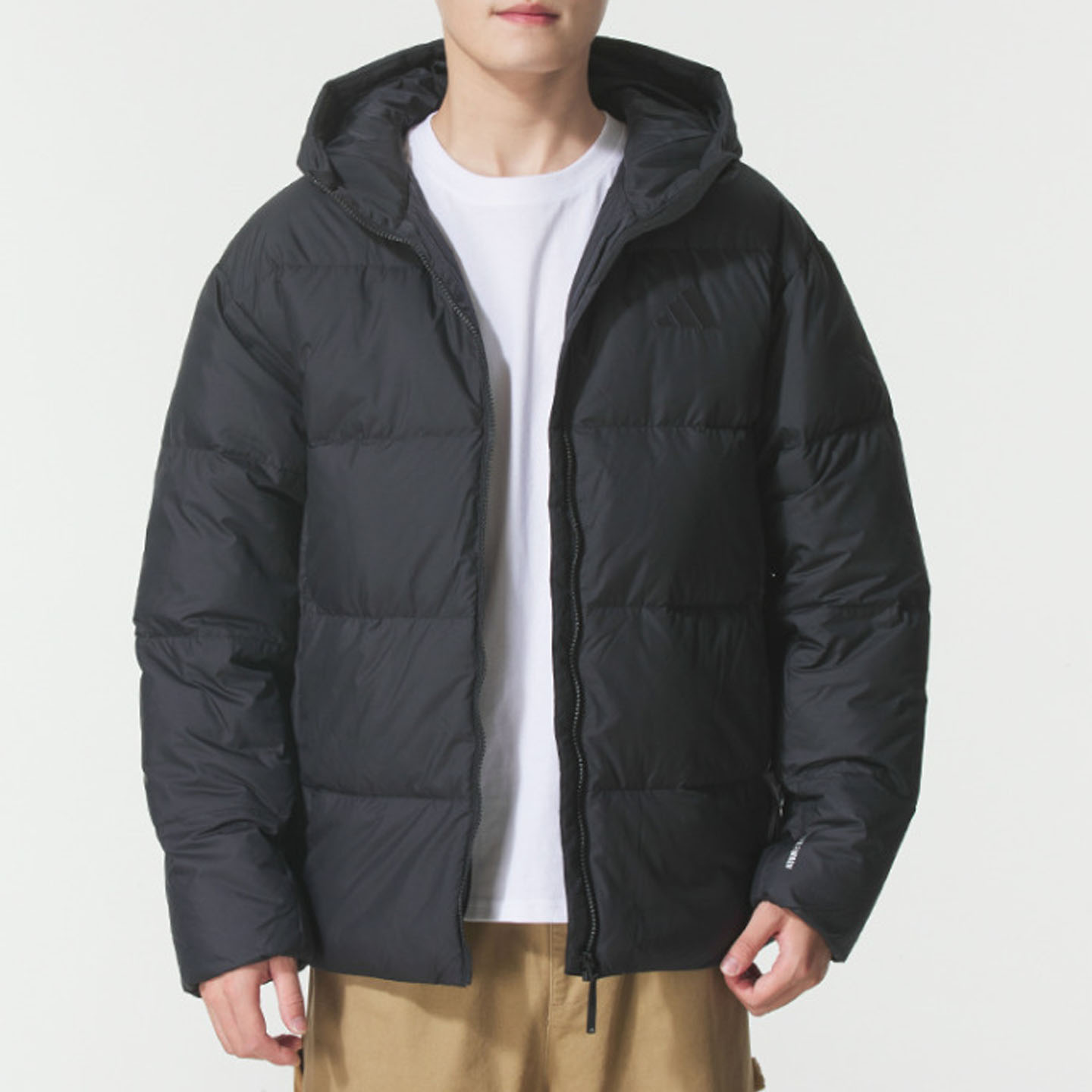 阿迪达斯男子连帽防风保暖羽绒服