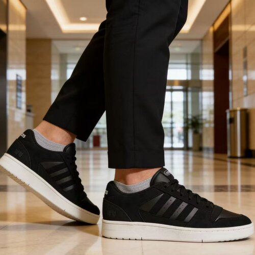 adidas BREAK START PREMIUM经典复古低帮板鞋男女同款黑色JS3388