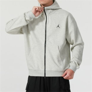 Nike Jordan SportHOOP FW24开衫拉链卫衣男款麻灰/黑FV8603-050