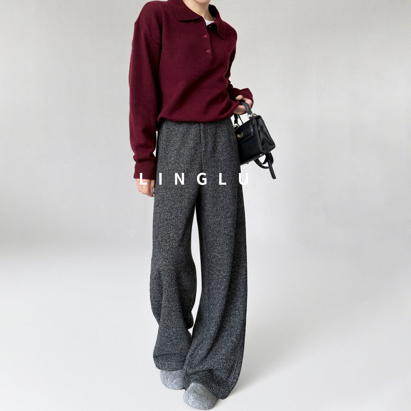 【优雅重现】老钱风醋酸羊毛西装裤女加长高个子拖地直筒阔腿裤秋,女装/女士精品,休闲裤,淘宝优惠券,粉丝福利购,淘宝优惠卷