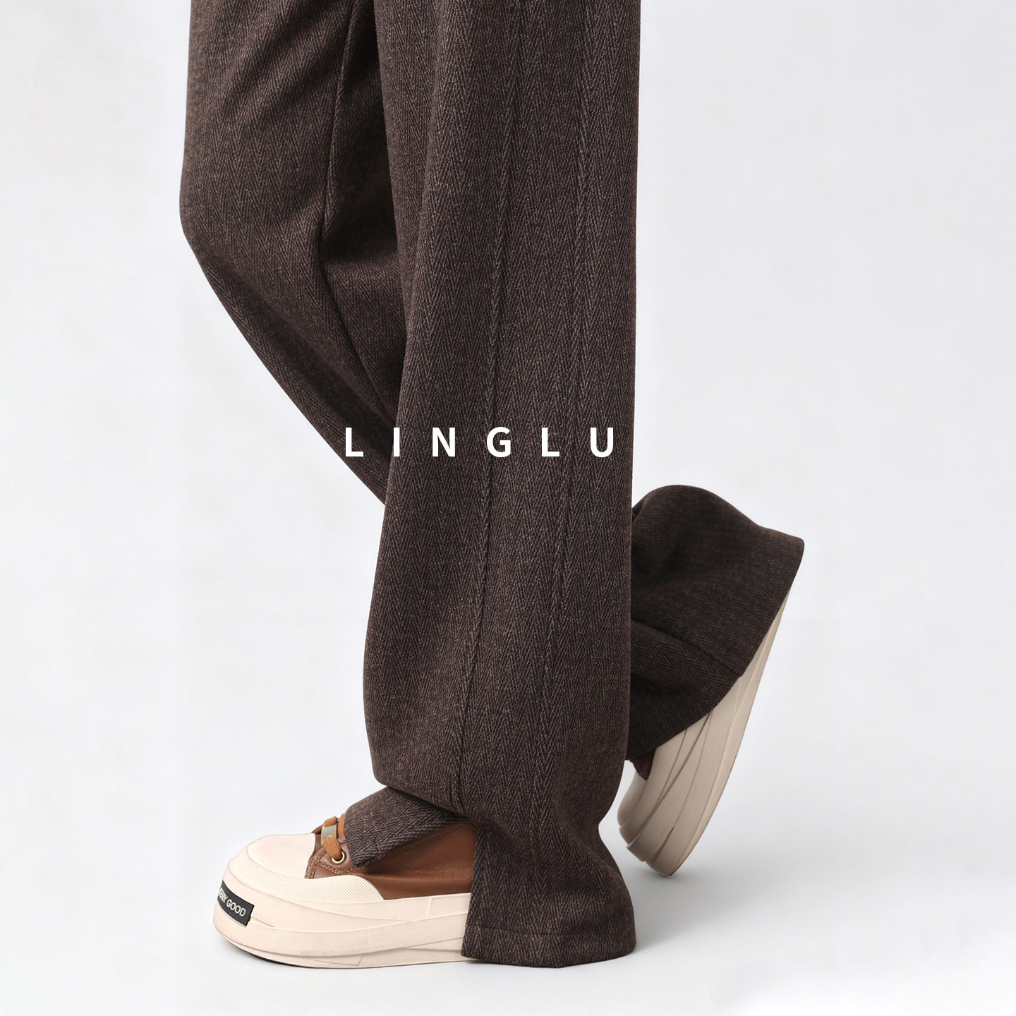 醋酸羊毛窄版阔腿裤女秋冬季新款