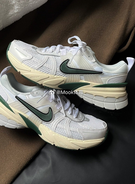 Nike耐克V2K Run男女鞋白灰色经典复古运动休闲跑步鞋 FD0736-102