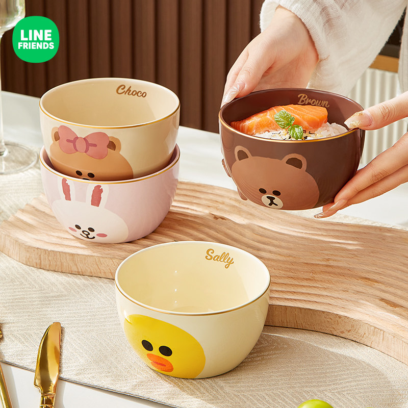 陶瓷米饭碗家用汤碗面碗可爱儿童吃饭个人专用碗盘套装高颜值餐具,餐饮具,碗,淘宝优惠券,粉丝福利购,淘宝优惠卷