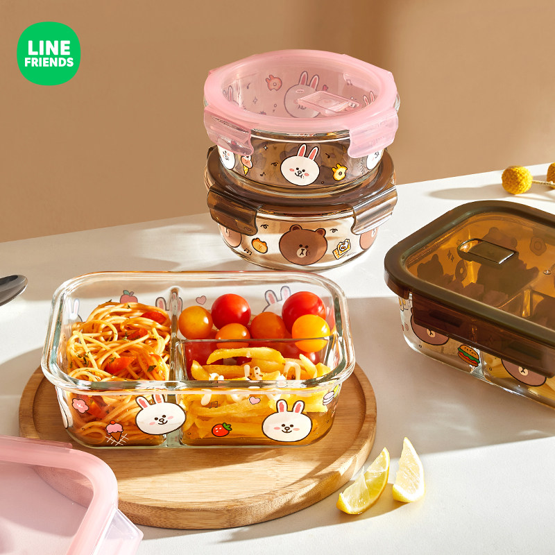 玻璃饭盒微波炉加热专用保鲜碗学生上班族分隔便当碗带盖汤碗餐具,餐饮具,保鲜盒,淘宝优惠券,粉丝福利购,淘宝优惠卷