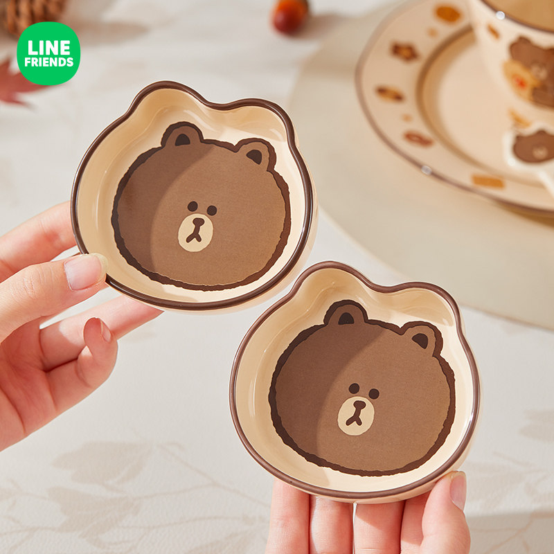 LINE碟子家用陶瓷餐具高级感新年盘子ins风碗盘餐具套装组合礼盒,餐饮具,碟,淘宝优惠券,粉丝福利购,淘宝优惠卷