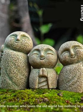 可爱地藏日式小佛动物盆景鱼缸装饰摆件微场景苔藓造景京都趣味