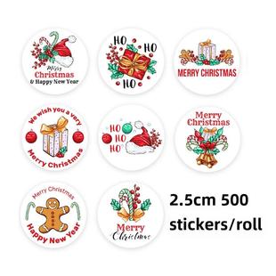 500不干胶 饰标签圣诞快乐 卷圣诞流行卷不干胶装