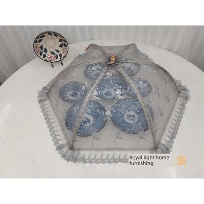 高品质蕾丝卫生菜罩可折叠餐桌纱罩食物罩盖菜盖大号饭菜伞罩子