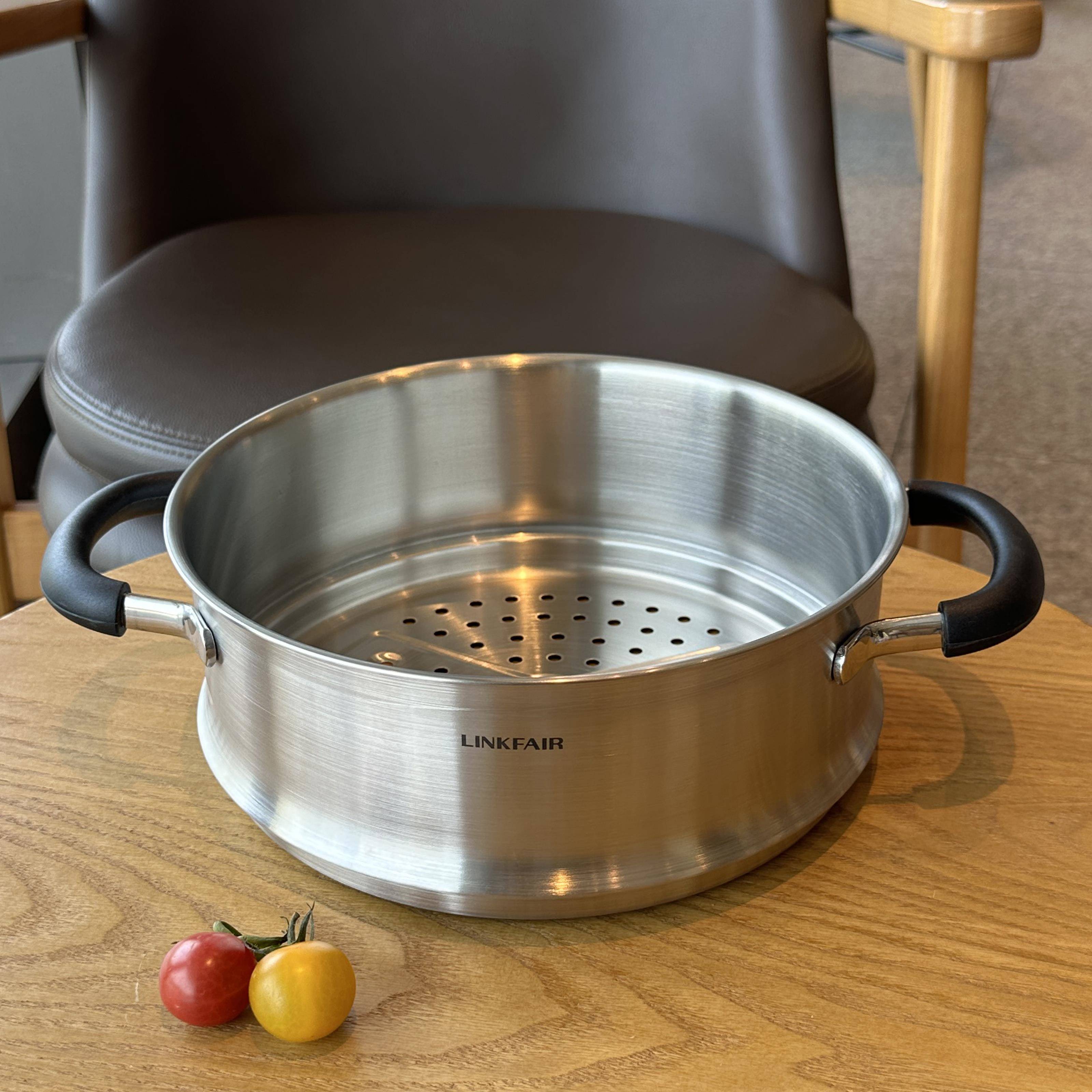 凌丰22cm价高蒸格304不锈钢蒸笼蒸笼家用小锅蒸笼通用蒸锅蒸笼