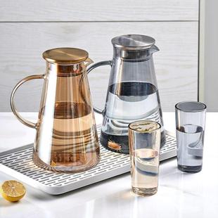 冷水水壶玻璃耐高温耐热玻璃冷水水壶冷开水水壶大容量集可以煮沸