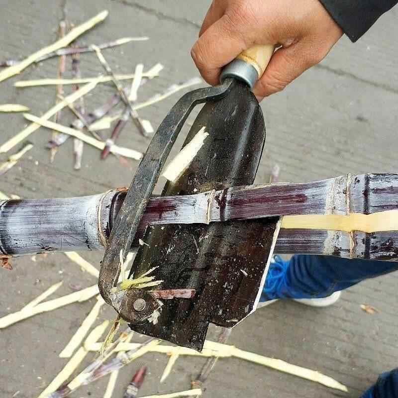 包邮手工加厚型甘蔗刨刀山东加重夹钢刀甘蔗刀削甘蔗皮手动工