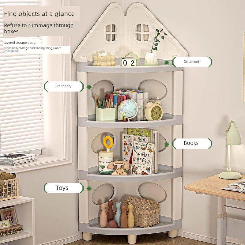 轻型豪华收纳箱落地多层收纳架儿童玩具收纳架墙角婴儿书架收纳箱,收纳整理,镜柜收纳盒,淘宝优惠券,粉丝福利购,淘宝优惠卷