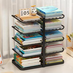 教室书桌书本收纳层架学生学科分类多层置物架办公桌面A4纸文件整理架书立架分层书架阅读架
