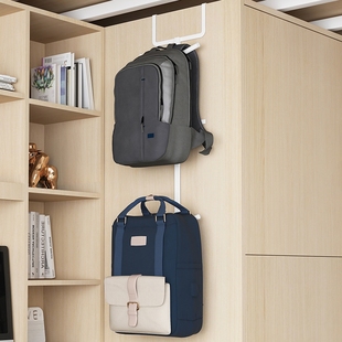 书包挂钩衣柜旁边外侧面挂架神器免打孔背包置物架衣橱双肩包收纳