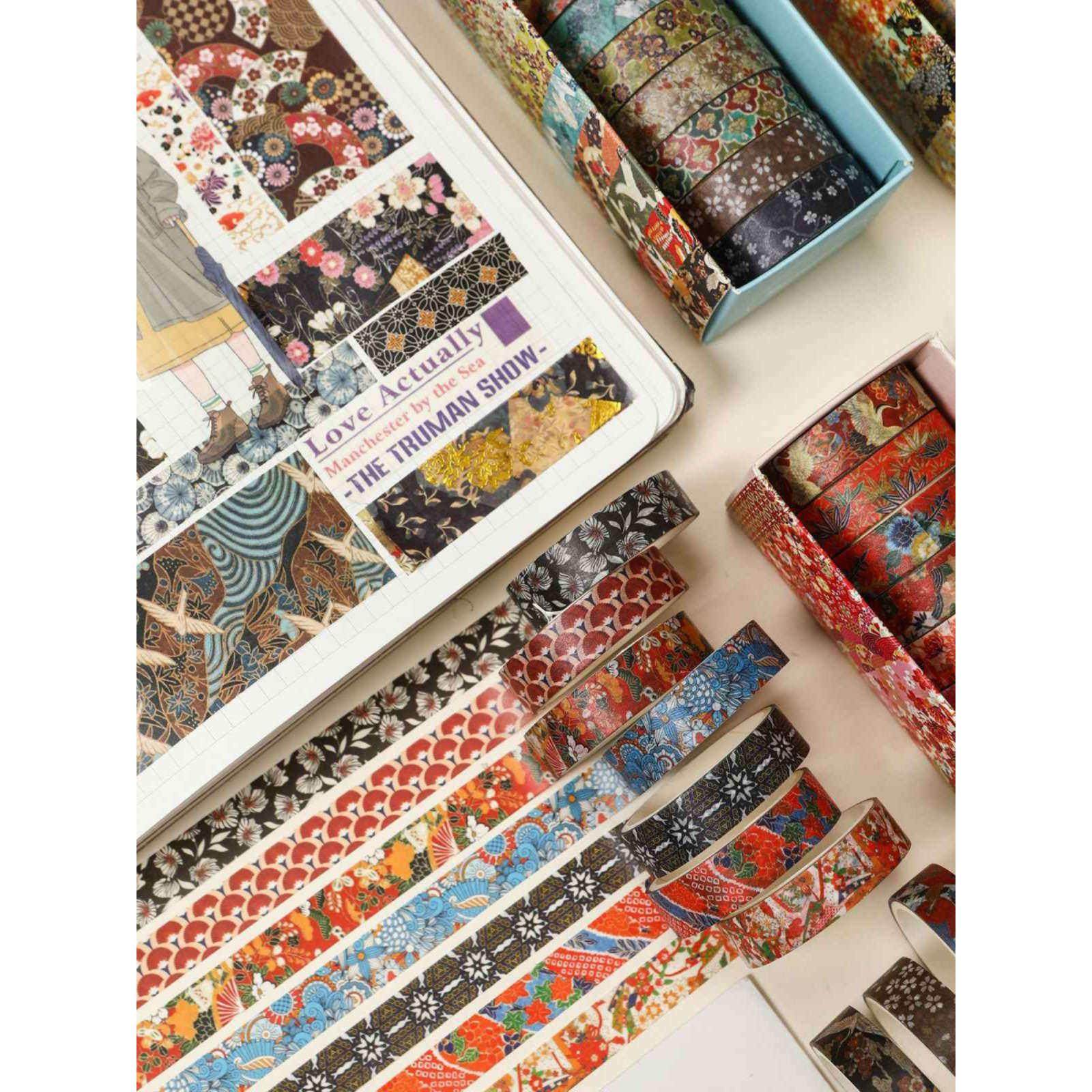 新款覆古风和纸胶带套装礼盒装手账diy覆古风花卉植物基础打底装饰贴画装饰相框日记手机壳DIY手工礼物送朋友,文具电教/文化用品/商务用品,胶带/胶纸/胶条,淘宝优惠券,粉丝福利购,淘宝优惠卷