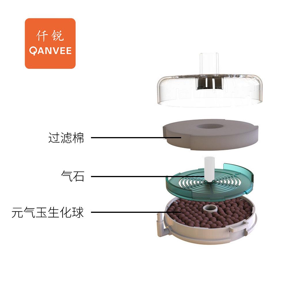水妖精过滤器鱼缸增氧三合一净水循环泵一体小型制氧超静音氧气泵