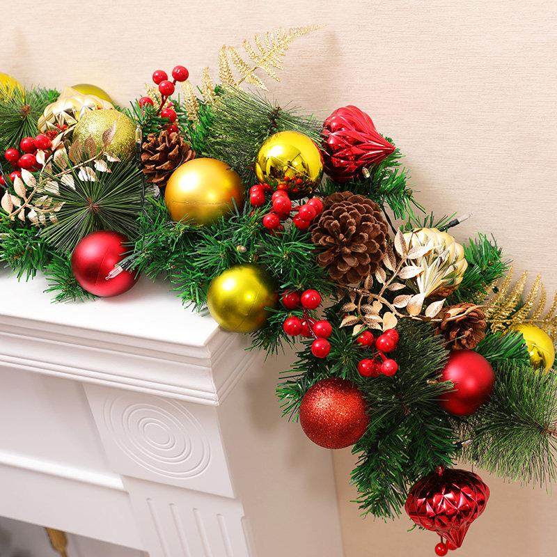 圣诞节装饰用品ins风2.7米圣诞藤条藤圈花环门挂酒店橱窗扶梯挂件,节庆用品/礼品,圣诞装饰品,淘宝优惠券,粉丝福利购,淘宝优惠卷