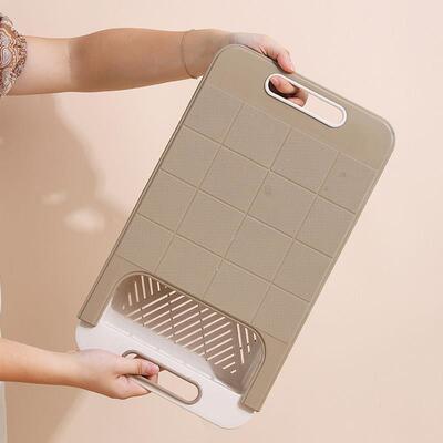 甲东里厨房伸缩沥水篮洗菜盆架可切菜砧板家用塑料水池菜篮收纳架