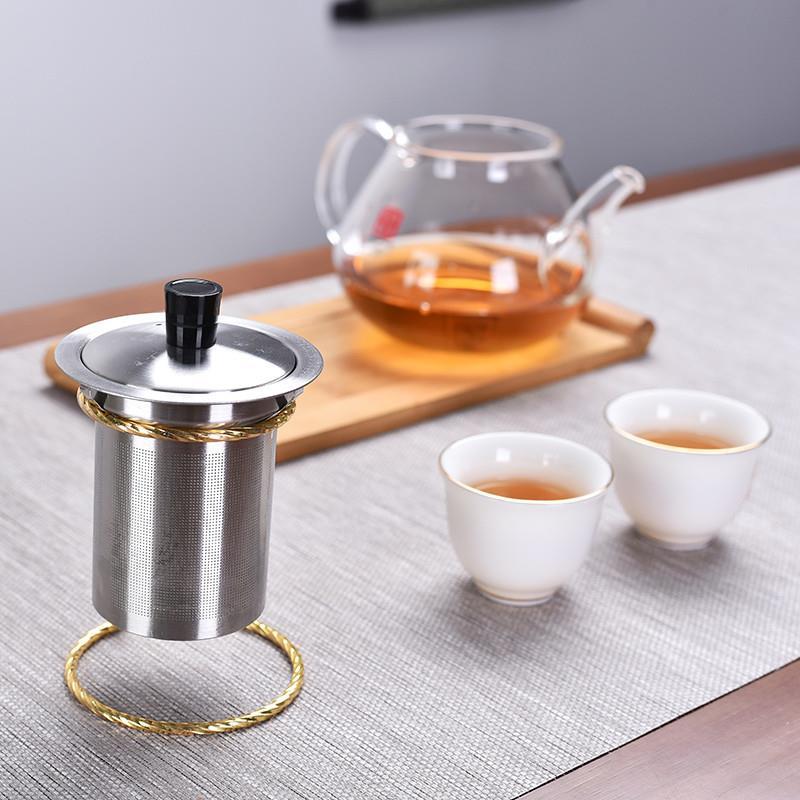 茶漏架加厚不锈钢玻璃壶架钢胆托托架茶漏托托架易泡架弹簧架滤茶图片