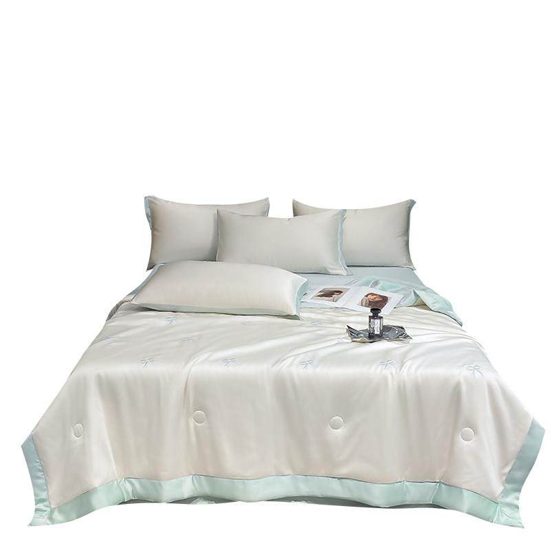 2025新款冰丝夏被空调被夏凉被子四件套夏天丝滑裸睡薄款被芯学生,床上用品,学生床品套件,淘宝优惠券,粉丝福利购,淘宝优惠卷