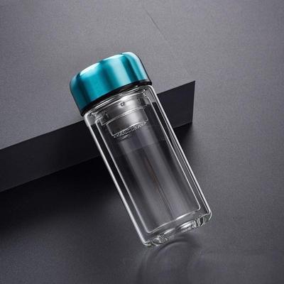 日本口袋迷你小水杯2024新款女200ml隔热双层玻璃杯家耐高温茶杯