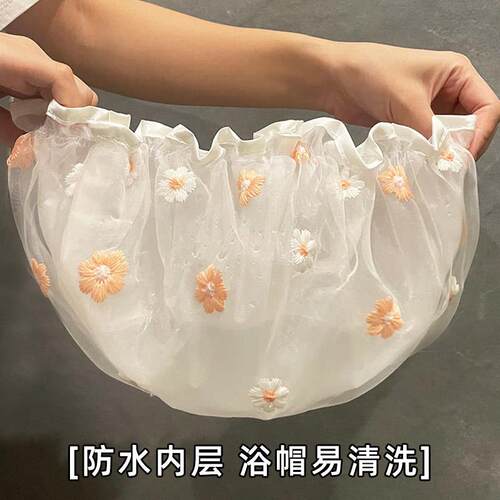 双层浴帽女防水洗澡家用儿童淋浴沐浴帽厨房专用防油烟发套头套帽