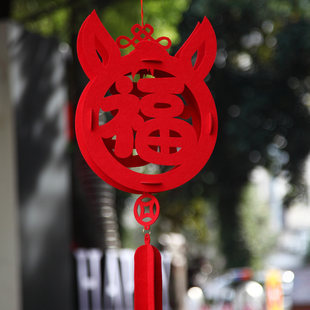 2026新年元旦装饰灯笼挂件商场店铺氛围布置马年过年客厅卡通挂饰