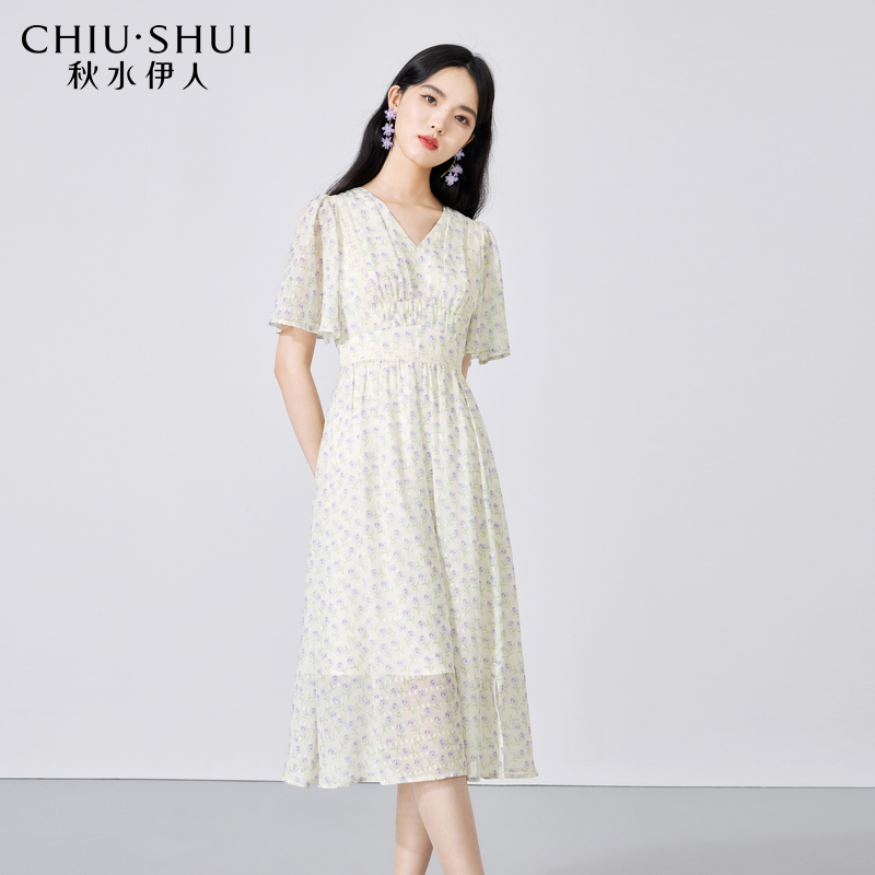 田园风新款法式秋水伊人